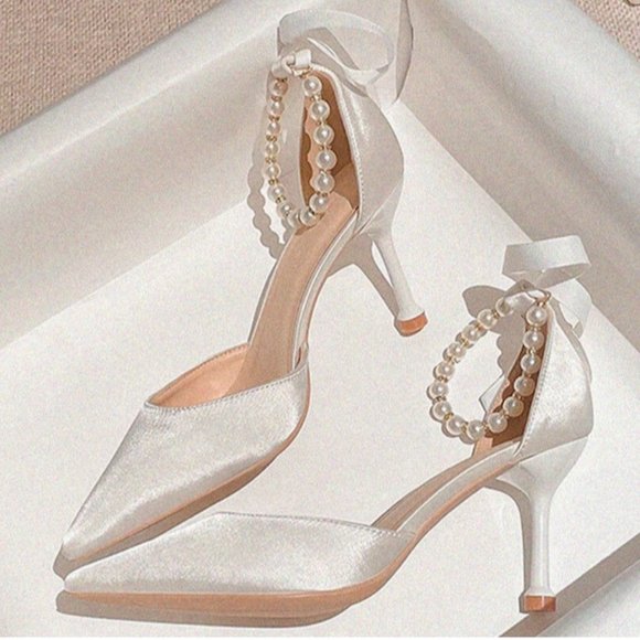 Wedding Bridal Heels in Ivory - Picture 3 of 6